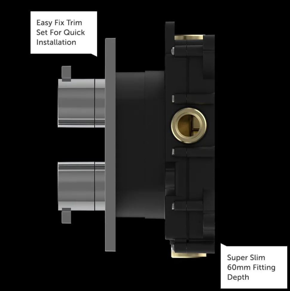 Crosswater 3ONE6 Stainless Steel 1 Outlet Concealed Shower Valve with Crossbox Technology