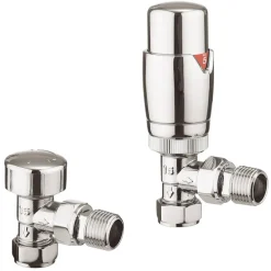 Crosswater Pier Thermostatic Angled Radiator Valves