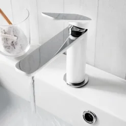 Crosswater Pier White Monobloc Basin Mixer