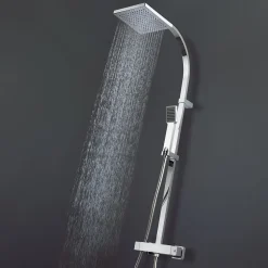Crosswater Planet Thermostatic Exposed Shower Kit with Fixed Head & Shower Handset
