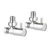 Crosswater Round Angled Radiator Valves