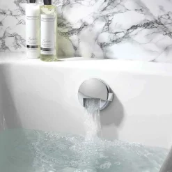 Crosswater Slimline Overflow Bath Filler with Click Clack Waste