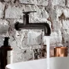 Crosswater Union 1 Hole Wall Mounted Basin Mixer Tap - Brushed Black Chrome