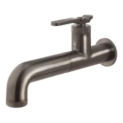 Crosswater Union 1 Hole Wall Mounted Basin Mixer Tap - Brushed Black Chrome