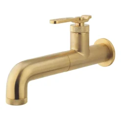Crosswater Union 1 Hole Wall Mounted Basin Mixer Tap - Brushed Brass