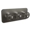 Crosswater Union 2 Outlet Landscape Concealed Thermostatic Shower Valve with Wheels - Brushed Black Chrome