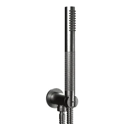 Crosswater Union Shower Handset with Wall Outlet and Hose - Brushed Black Chrome