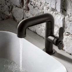 Crosswater Union WRAS Approved Mono Basin Mixer Tap - Brushed Black Chrome