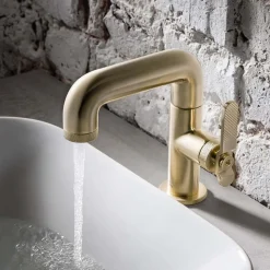 Crosswater Union WRAS Approved Mono Basin Mixer Tap - Brushed Brass