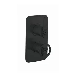 Crosswater Union WRAS Approved Matt Black 1 Outlet Concealed Thermostatic Shower Valve