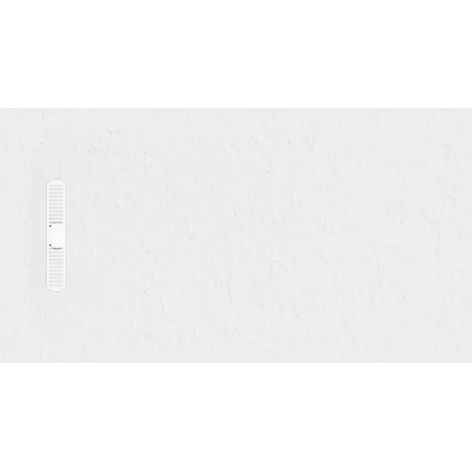 Crosswater Vito 25mm Dolomite Stone Resin Textured Rectangular Shower Tray with Linear Waste Cover