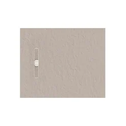 Crosswater Vito 25mm Dolomite Stone Resin Textured Rectangular Shower Tray with Linear Waste Cover