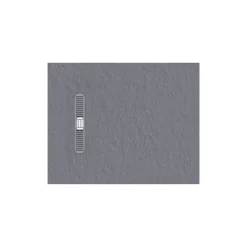 Crosswater Vito 25mm Dolomite Stone Resin Textured Rectangular Shower Tray with Linear Waste Cover