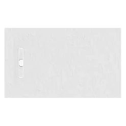 Crosswater Vito 25mm Dolomite Stone Resin Textured Rectangular Shower Tray with Linear Waste Cover