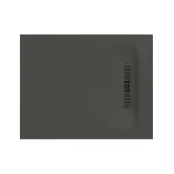Crosswater Vito 25mm Dolomite Stone Resin Rectangular Shower Tray with Linear Waste Position