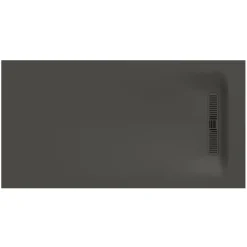 Crosswater Vito 25mm Dolomite Stone Resin Rectangular Shower Tray with Linear Waste Position