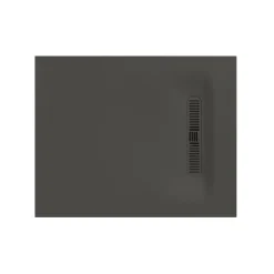 Crosswater Vito 25mm Dolomite Stone Resin Rectangular Shower Tray with Linear Waste Position