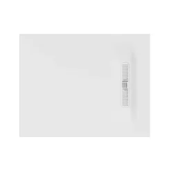 Crosswater Vito 25mm Dolomite Stone Resin Rectangular Shower Tray with Linear Waste Position