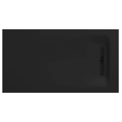 Crosswater Vito 25mm Dolomite Stone Resin Rectangular Shower Tray with Linear Waste Position