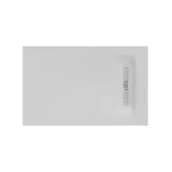 Crosswater Vito 25mm Dolomite Stone Resin Rectangular Shower Tray with Linear Waste Position