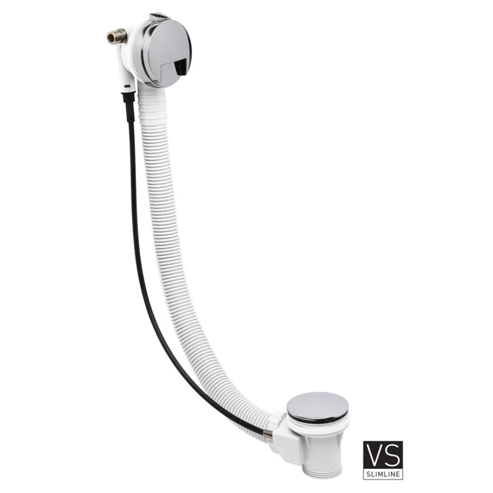 Crosswater VS Slimline Bath Filler with Pop-Up Waste