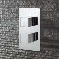 Crosswater Water Square 2 Outlet 2 Handle Shower Bundle - Chrome
