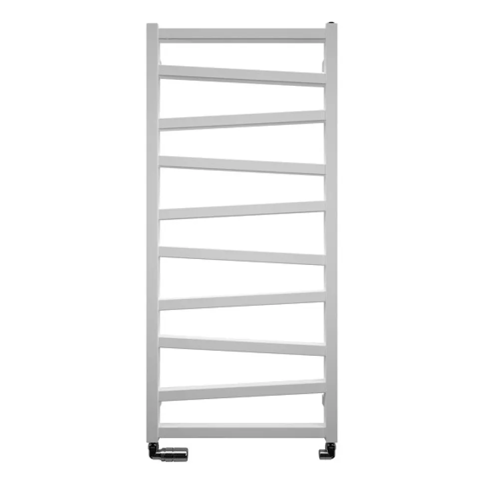 Crosswater Wedge Soft White Matte Designer Towel Radiator - 1096mm x 500mm | 1385 BTU