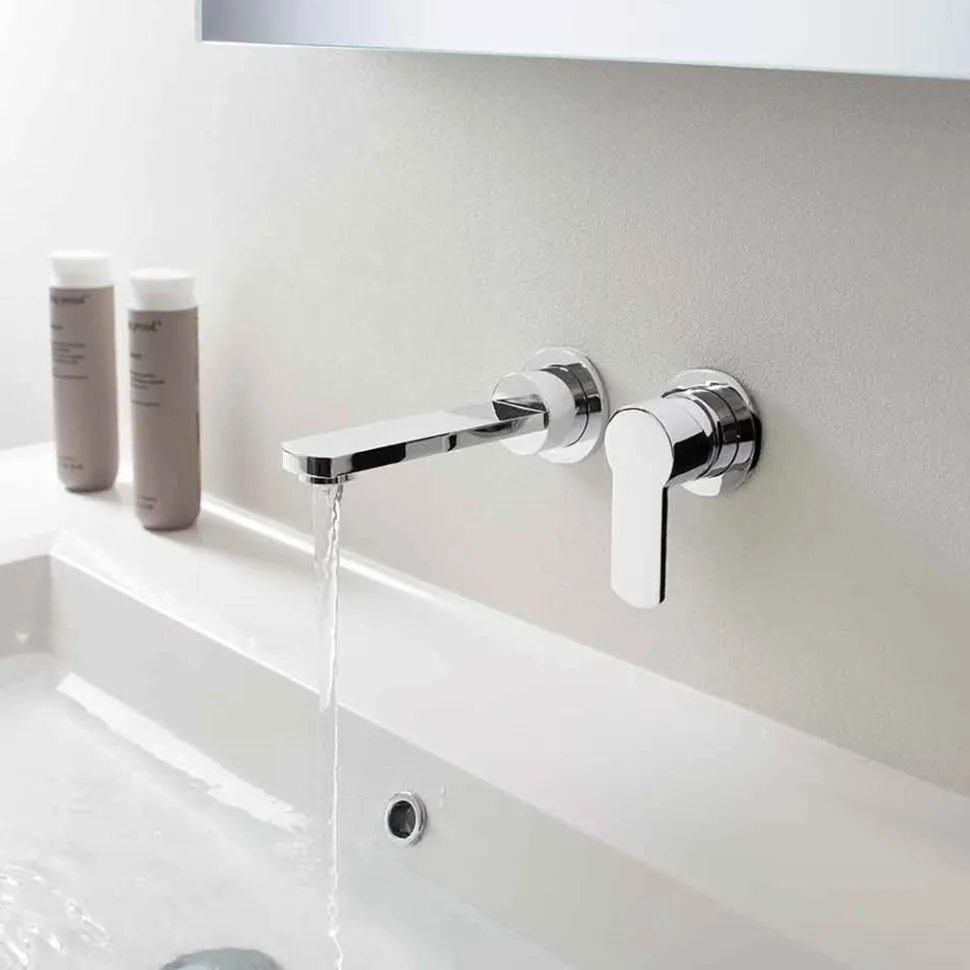 Crosswater Wisp Wall Mounted Basin Valve & Spout Set
