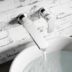 Crosswater Wisp Wall Mounted Basin Valve & Spout Set
