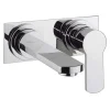 Crosswater Wisp Wall Mounted Basin 2 Hole Set with Plate