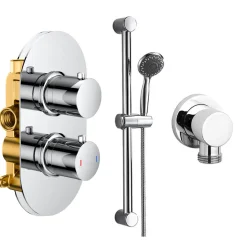 Dahlia Concealed Thermostatic Shower Valve & Slide Rail Kit