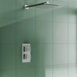 Delilah Concealed Thermostatic Shower Valve & ABS Fixed Shower Head