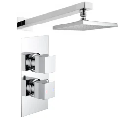 Delilah Concealed Thermostatic Shower Valve & ABS Fixed Shower Head