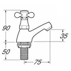 Deva Tudor Basin Pillar Taps