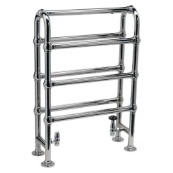DQ Heating Hilborough Luxury Traditional Heated Towel Rail Radiator - Chrome - 1040 X 837mm