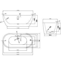 Drench Aura Freestanding Bath