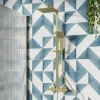 Drench Brushed Brass Exposed Square Thermostatic Rigid Riser Shower Kit