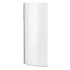 Drench Curved Polished Chrome Hinged P-Bath Screen - 1433 x 700mm