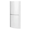 Drench Curved Polished Chrome Hinged P-Bath Screen With Towel Rail - 1435 x 700mm