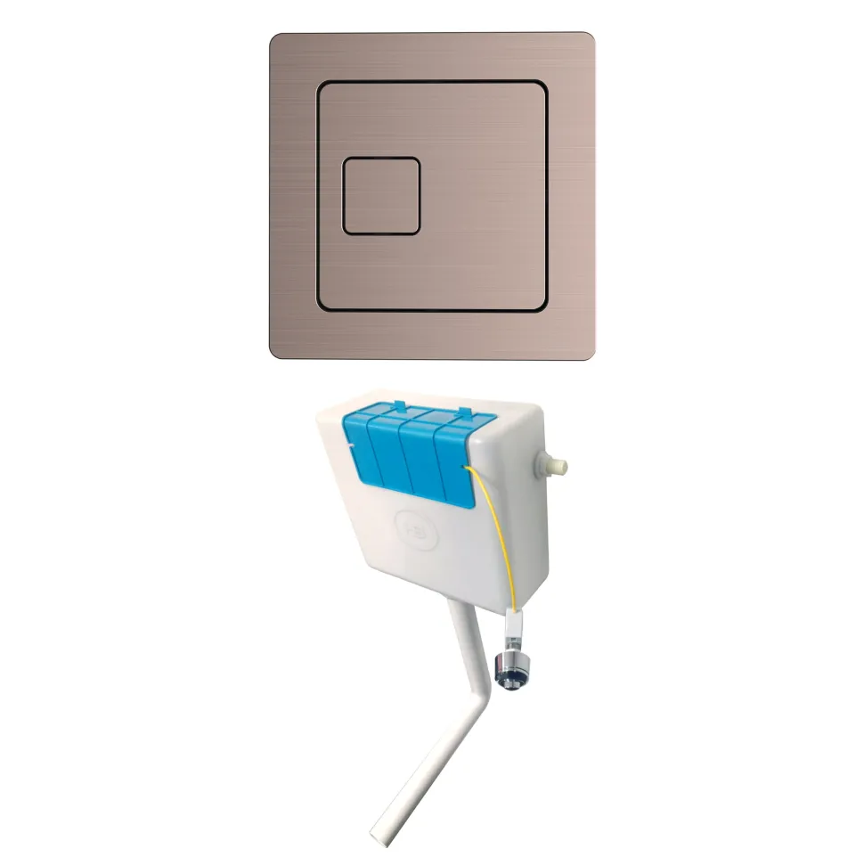 Drench Dual Flush Concealed Cistern with Square Dual Flush Button