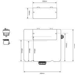 Drench Dual Flush Concealed Cistern with Square Dual Flush Button