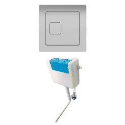 Drench Dual Flush Concealed Cistern with Square Dual Flush Button