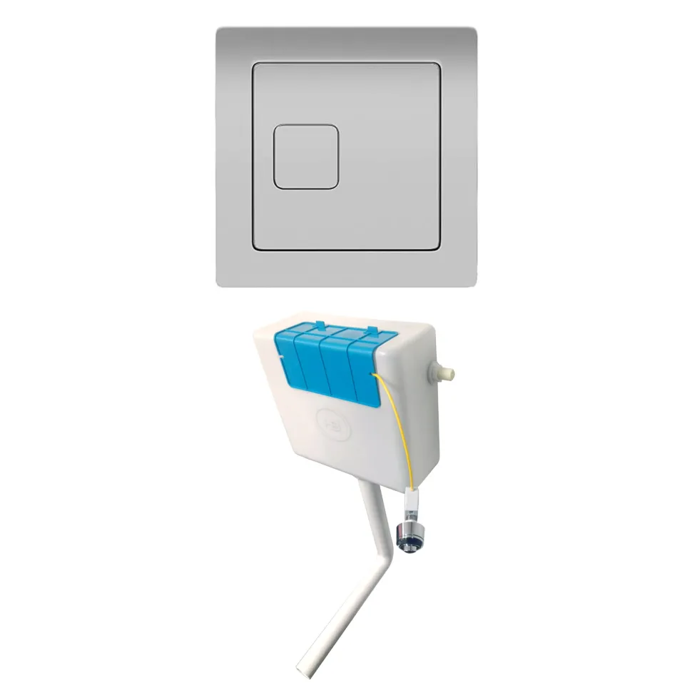 Drench Dual Flush Concealed Cistern with Square Dual Flush Button