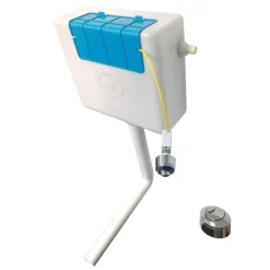 Drench Dual Flush Concealed Cistern with Side Inlet & Round Button