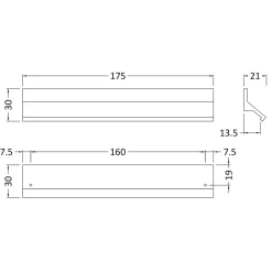 Drench Finger Pull Furniture Handle - 160mm Centres