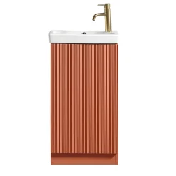 Drench Groove 460mm Fluted Floorstanding Cloakroom Vanity Unit & Basin