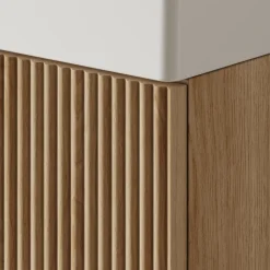 Drench Groove 460mm Fluted Floorstanding Cloakroom Vanity Unit & Basin