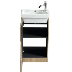 Drench Groove 460mm Fluted Floorstanding Cloakroom Vanity Unit & Basin