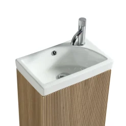 Drench Groove 460mm Fluted Floorstanding Cloakroom Vanity Unit & Basin