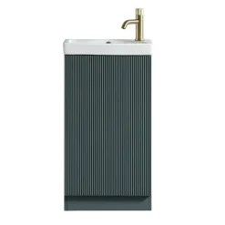 Drench Groove 460mm Fluted Floorstanding Cloakroom Vanity Unit & Basin